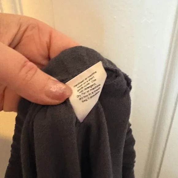 Lisa Bayne Barrel Leg Pants Charcoal Gray Elastic Waist - M - Picture 2 of 7